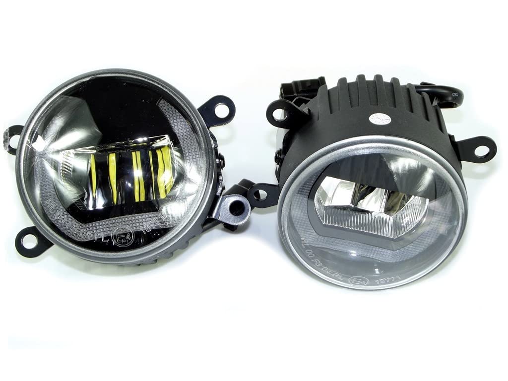 Światła do jazdy dziennej LED 2w1 DRL + FOG, Reflektory lampy, Okrągłe światła przeciwmgielne EinParts 2 szt.