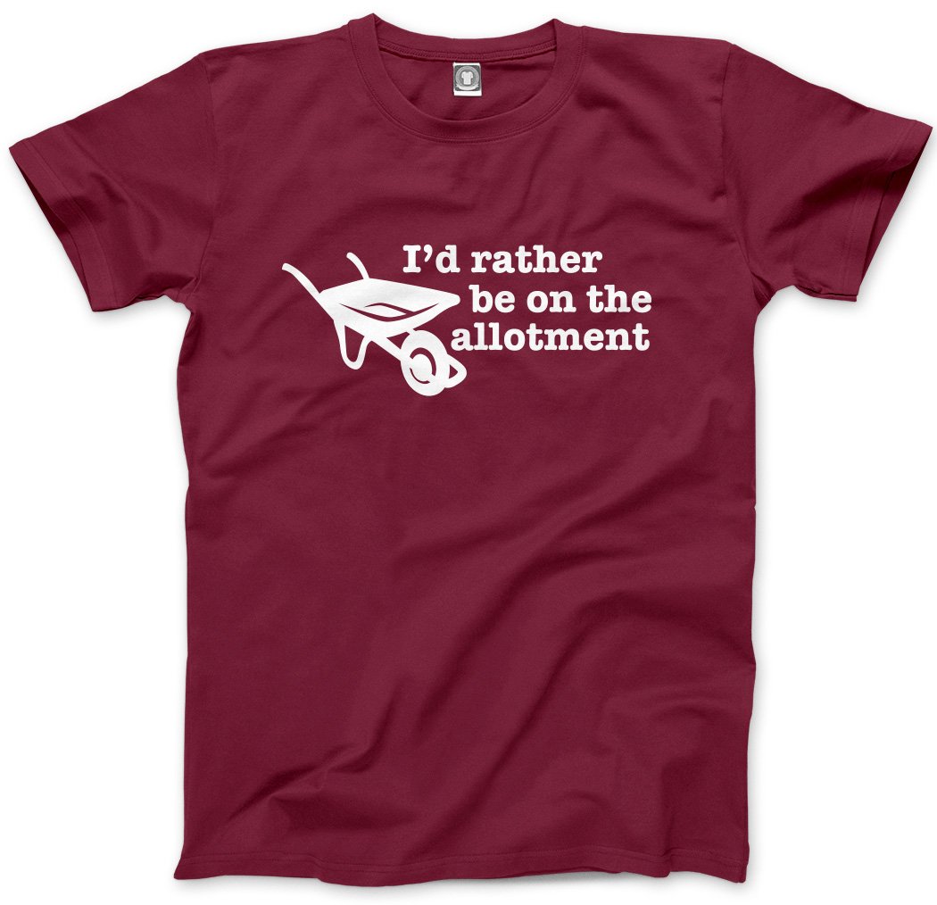Hotscamp Men's Maroon I'd Rather Be On The Allott Unisex T-Shirt - Medium
