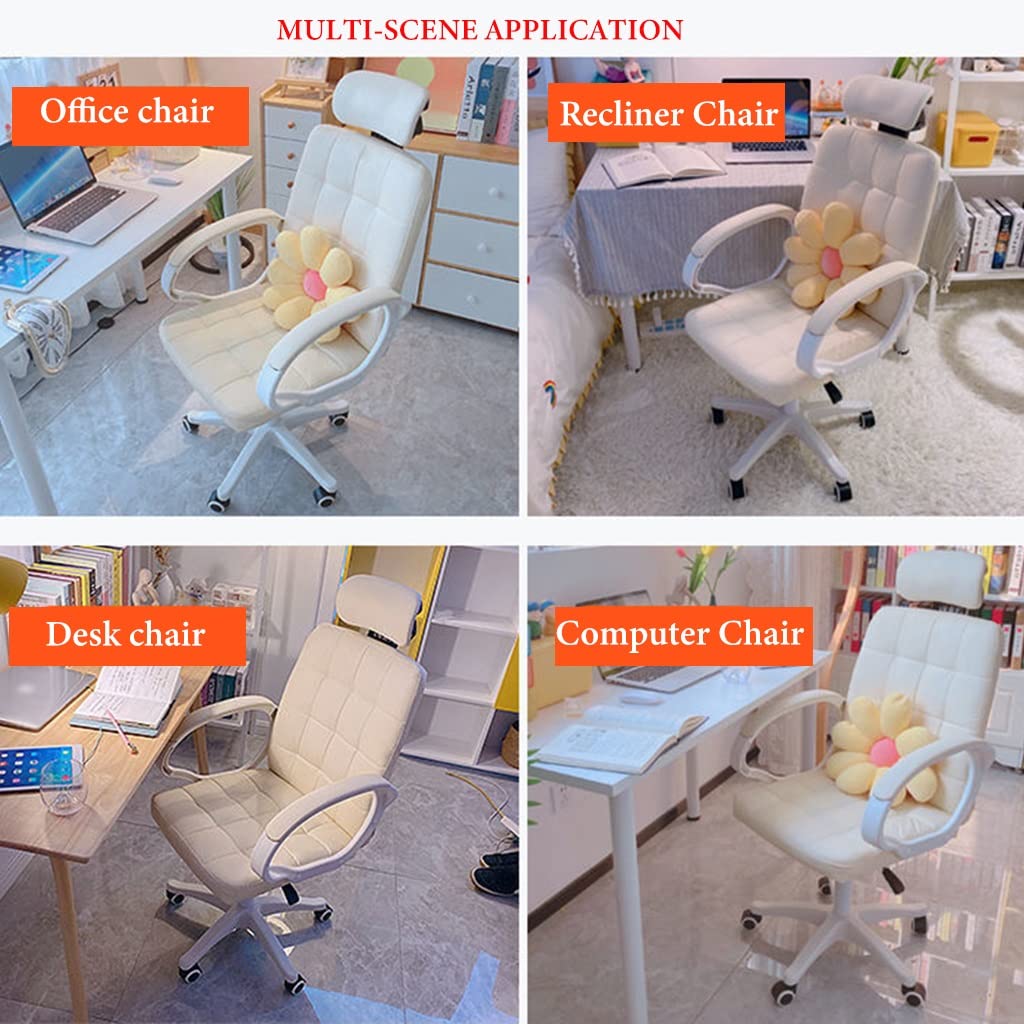 Sedia Girevole per Computer,da scrivania con Schienale Alto,Moderna Ufficio in Similpelle braccioli,Supporto Lombare ergonomico Computer Regolabile(Colore: Grigio Chiaro)