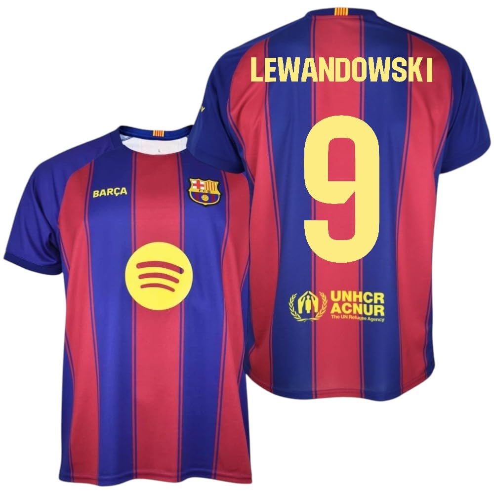 FCB FC Barcelona 9 Lewandowski Home Jersey 25/26 Official Replica Jersey – Adult