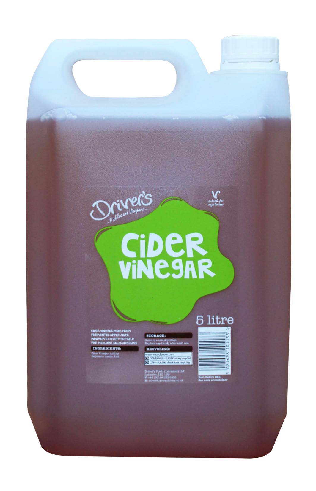Driver’s Apple Cider Vinegar – 5 Litre Catering Pack | Raw Apple Vinegar for Cooking, Dressings, Marinades & Pickling