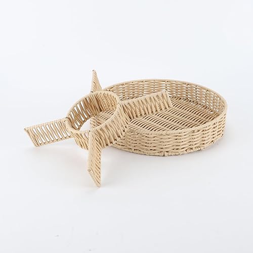 Miniatura 4 de Bandejas redondas divididas de tubos de polipropileno para almacenar alimentos, 6 bandejas seccionales para dulces y nueces, galletas dulces y