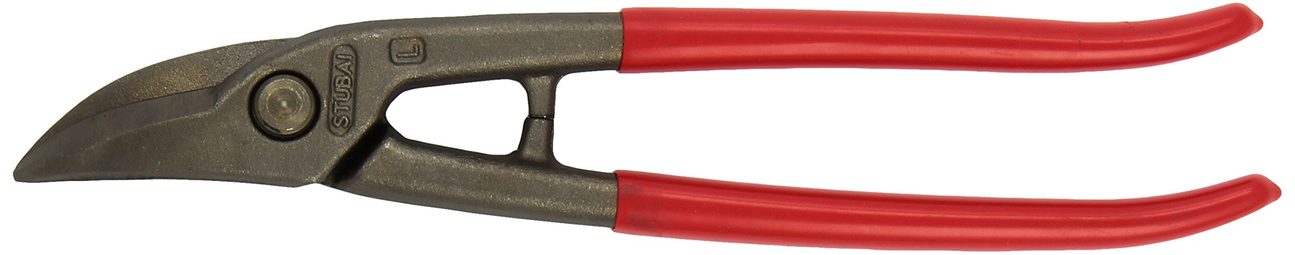 Stubai 267704 Cisaille à Coupe-Trous Ronde Gauche/Plastifiée, Rouge/Gris, 250 mm