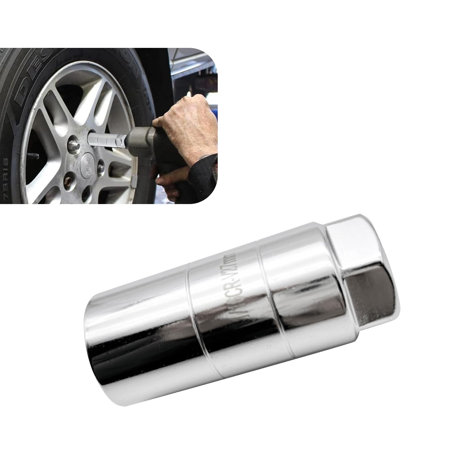 Pack-1 Car Oil Pressure Sensor Switch, Waterproof Ultra-Thin Durable Metal Driver Deep Design Oil Pressure Sending Socket, Universal Rotatable Automotive Oil Pressure Socket (Silver)
