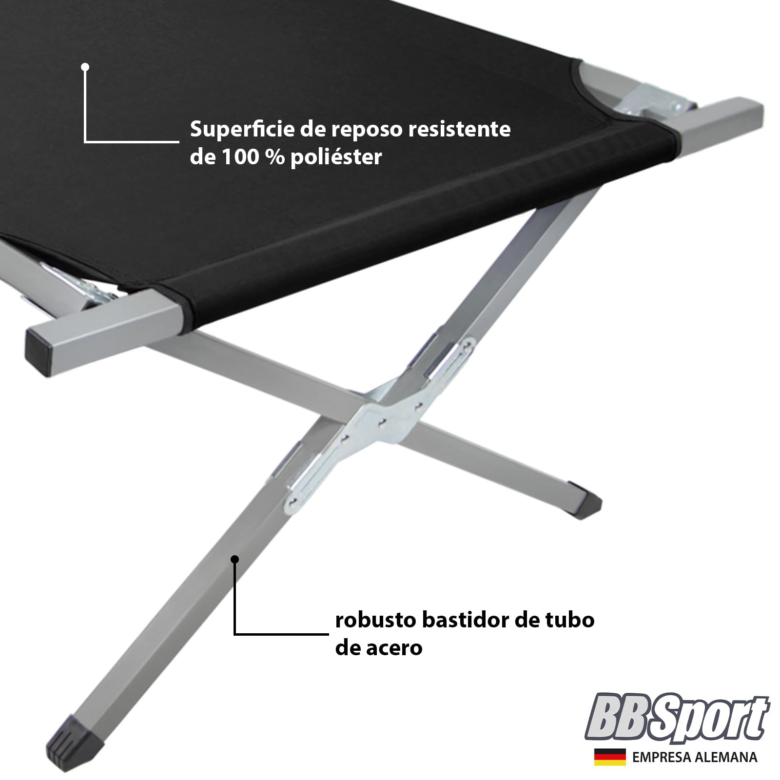 BB Sport Holiday - Cama plegable (190 x 64 x 41 cm)