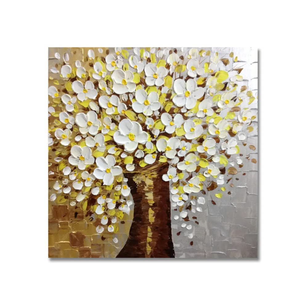 Peinture couteau palette 3D toile abstraite fleur décoration grand salon