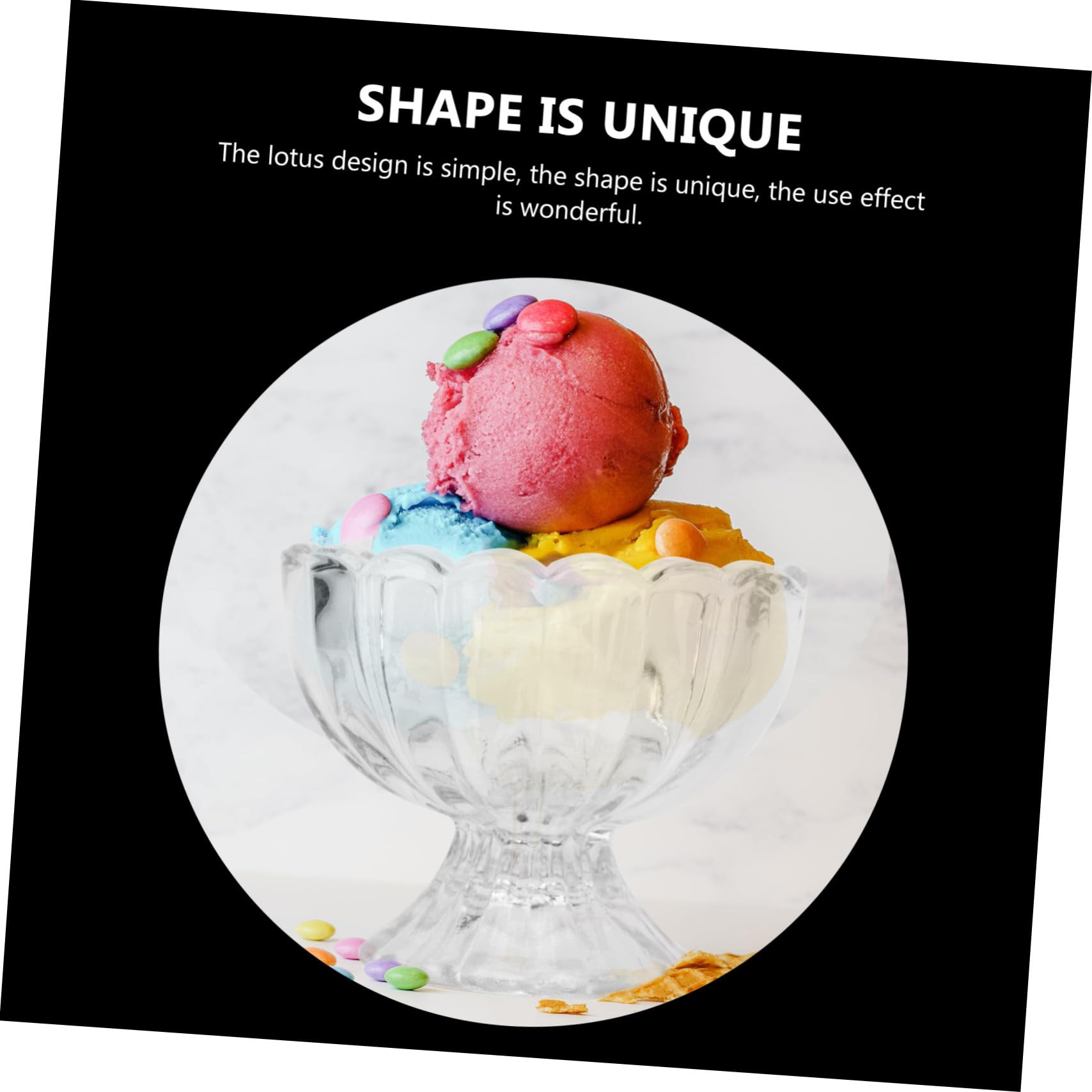5piezas Tazón de Pudín de Helado Artesanal de Vidrio Transparente Tazón para Postre Vaso para Helado para Servir Postres y Bebidas Eventos o Fiestas