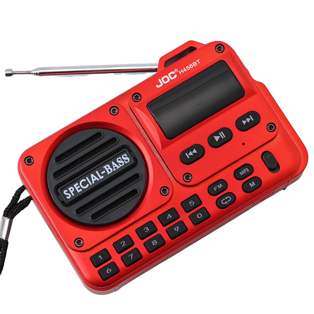 Radio FM portátil con Pantalla LED Grabadora de Radio Digital BT 5.4 Altavoz de Radio para Viajes en casa Regalos para Personas Mayores