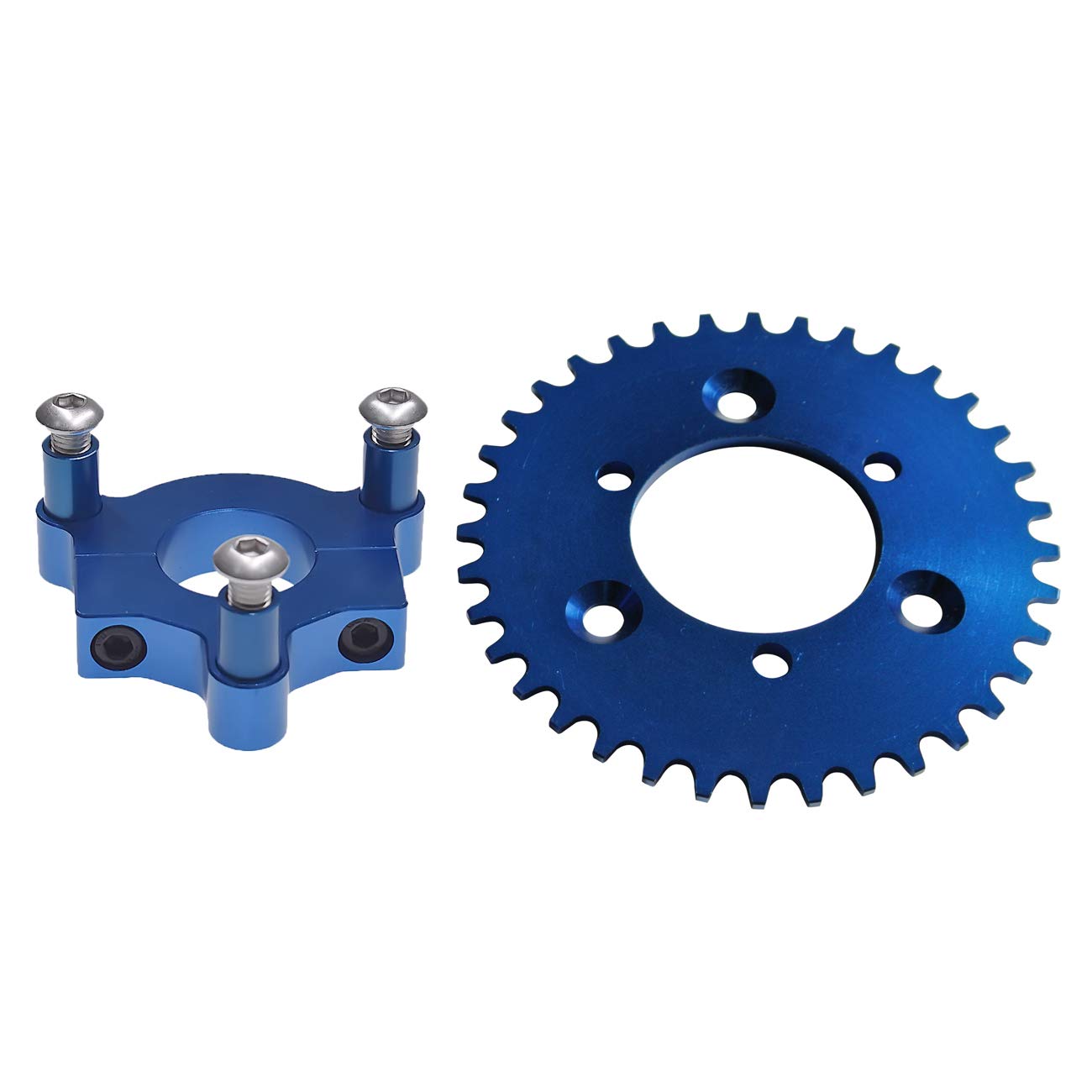 sthus CNC 36T Sprocket with 1.5" Adapter Fit 60cc 66cc 80cc Motorized Bicycle(Blue)