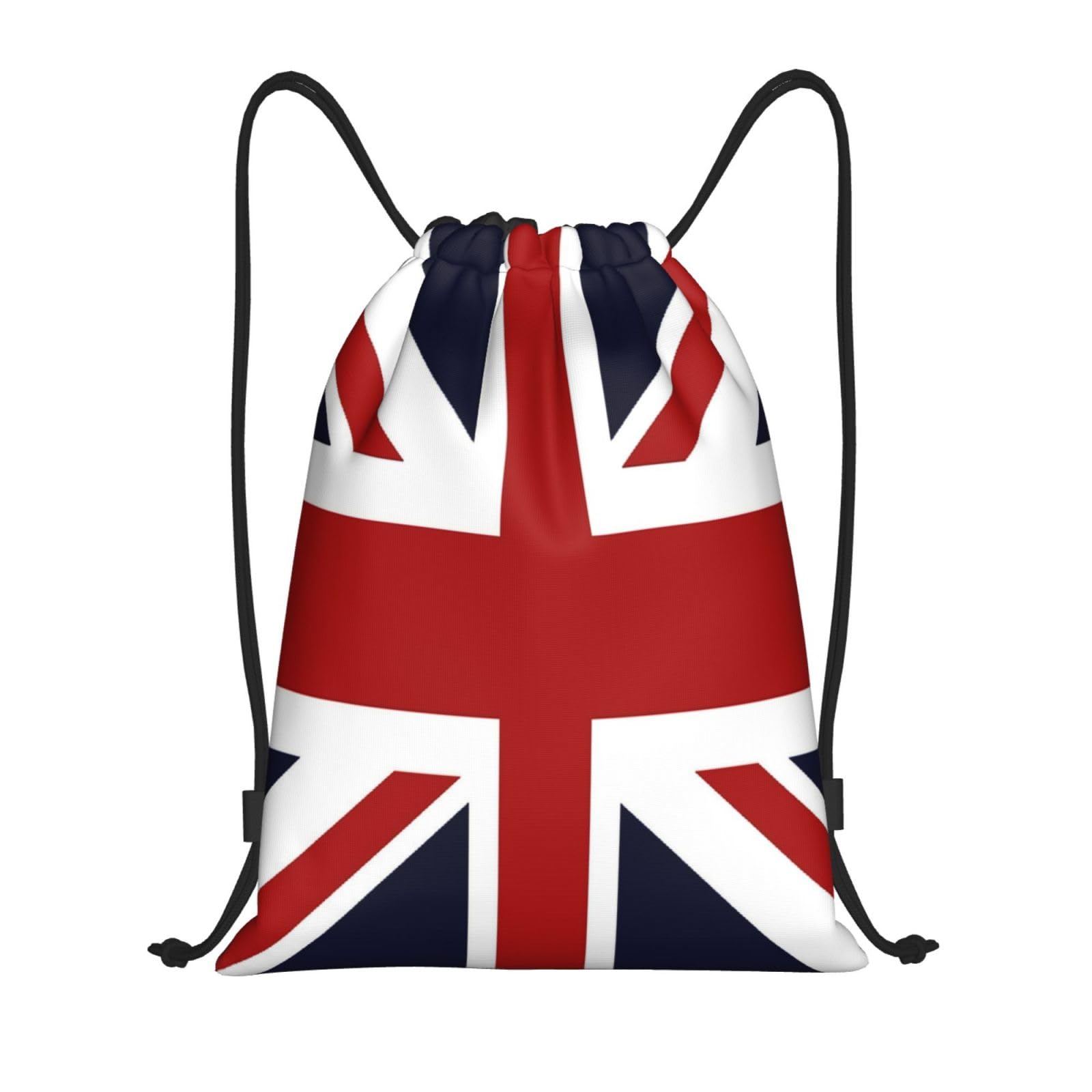 Zouey Union Jack British Flag, Unisex String Bag Sport Gym Bag Casual Daypack Drawstring Sackpack