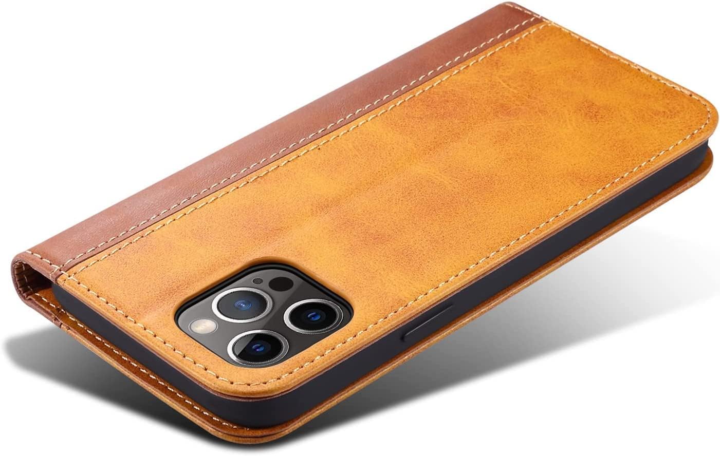 Wallet Case for iPhone 14/14 Plus/14 Pro/14 Pro Max, PU Leather Flip Magnetic Closure Phone Cover with Card Holder Stand Function TPU Inner Shell (Color : Red, Size : 14ProMax)