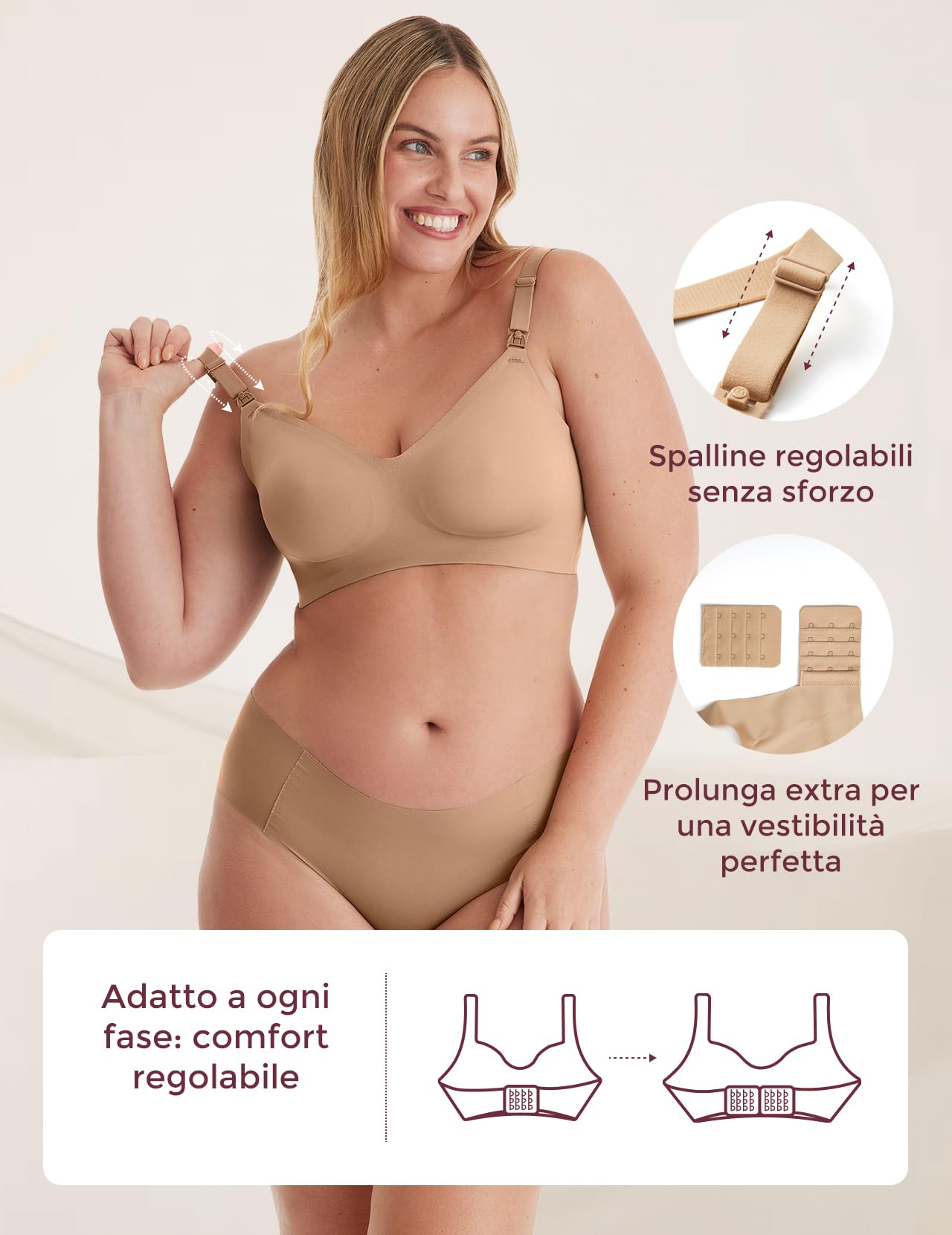 momcozy Reggiseno Allattamento, Reggiseno Senza Ferretto, Comfort Senza Cuciture, Reggiseno Allattamento Imbottito Forma Naturale, Reggiseno Gravidanza