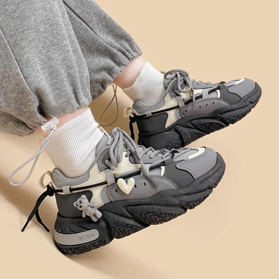 Amazon | [EMILOREY] ダッドスニーカーレディース かわいい厚底