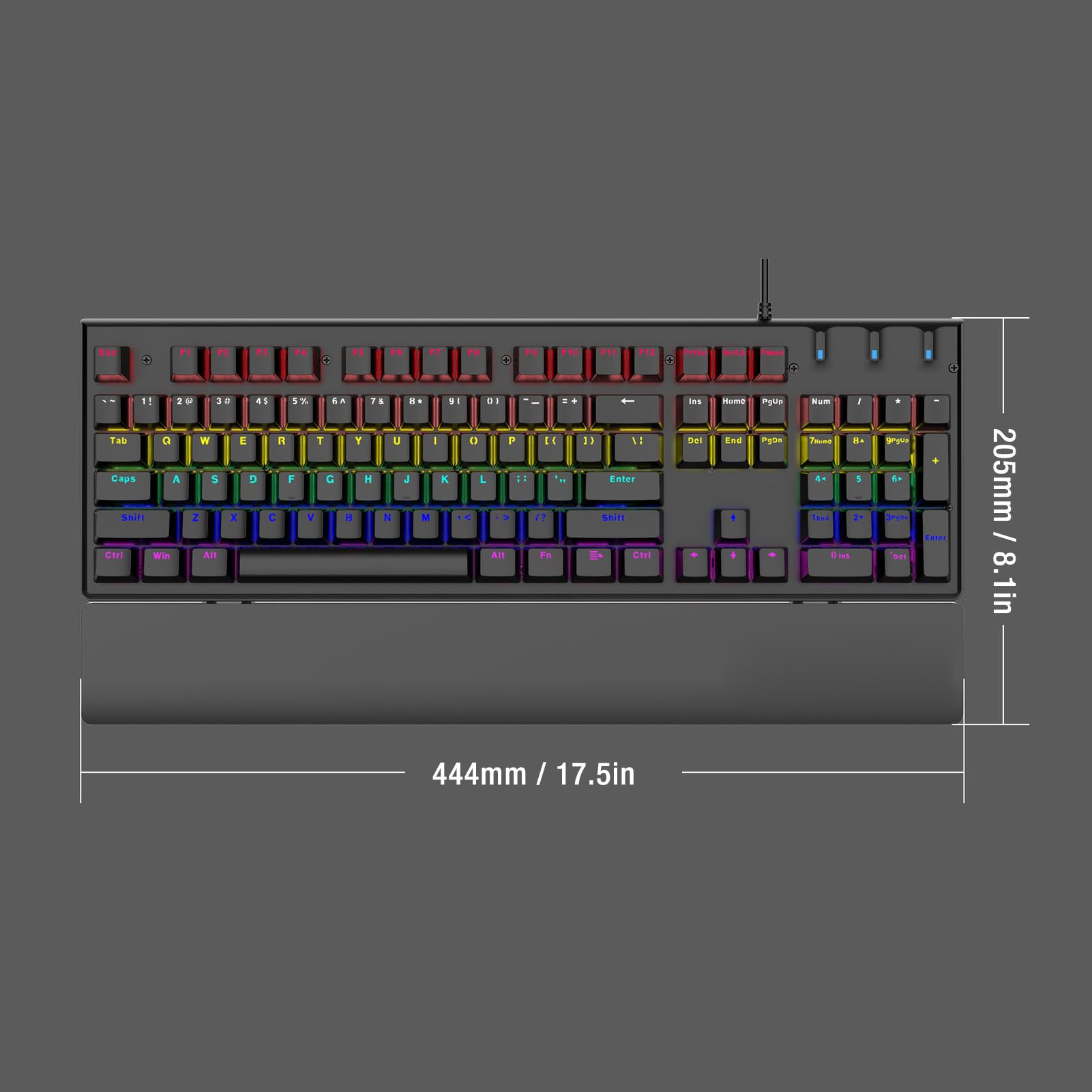 Amazon.in: Buy Gaming Keyboard With Wrist Rest RGB Mechanical