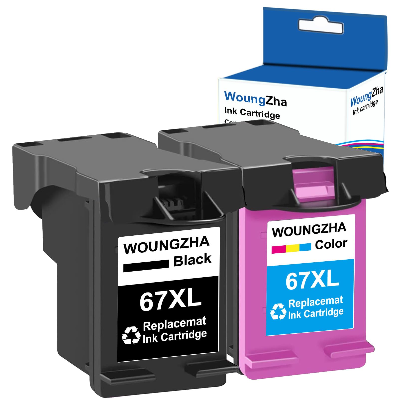 Amazon.co.jp: Woungzha HP用 リサイクル インク HP 67 XL HP67 2個