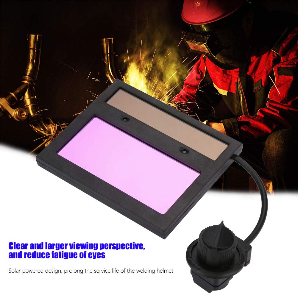 Akozon Lente de soldadura, Panel de Lente de Soldadura de Oscurecimiento Automático Solar,de casco Lente Máscara de soldadura de oscurecimiento automático,TX500C 110 * 90 mm PA Panel solar Soldadura