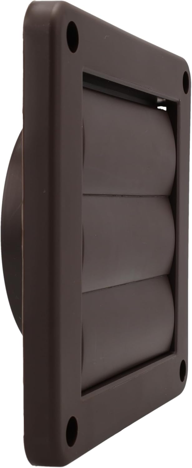 Supplying Demand 60605 Clothes Dryer Brown Louver Vent Hood Replacement for 4 Inch Duct