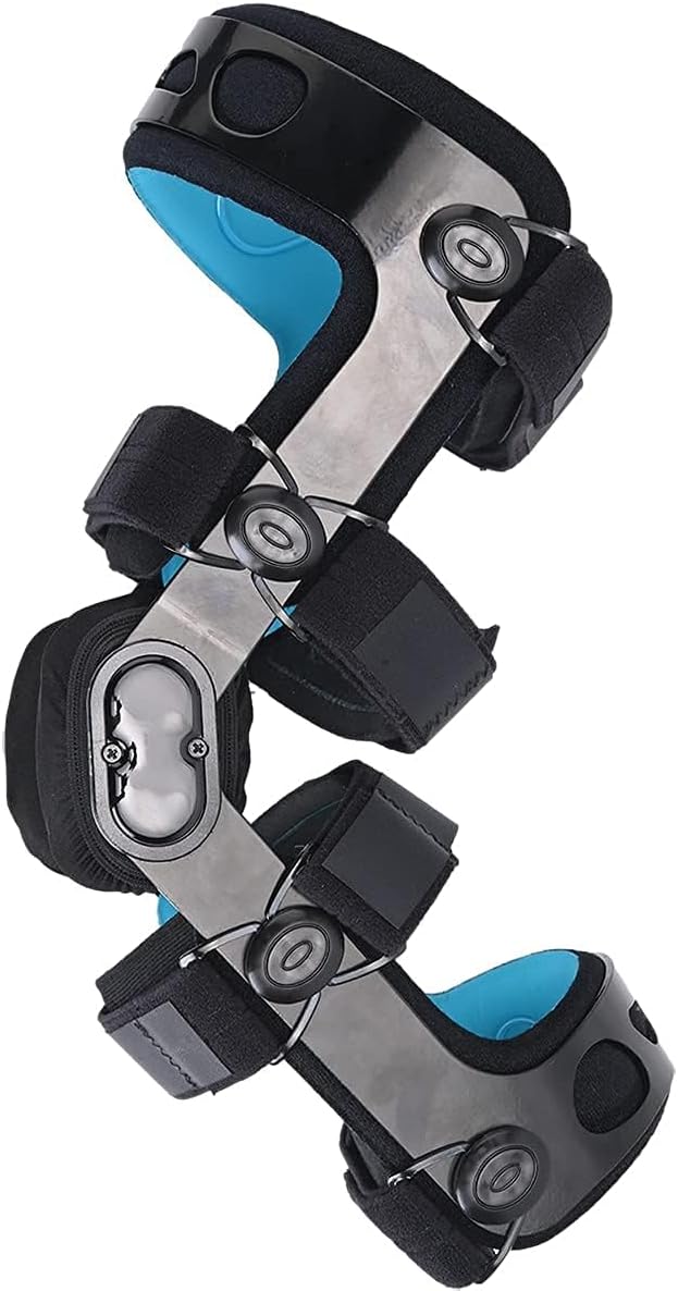 ACL Functional Knee Brace for MCL PCL Meniscus Ligament Sports Injuries, Relief from Knee Joint Pain with Side Stabilizer for Men & Women (XL/Right)