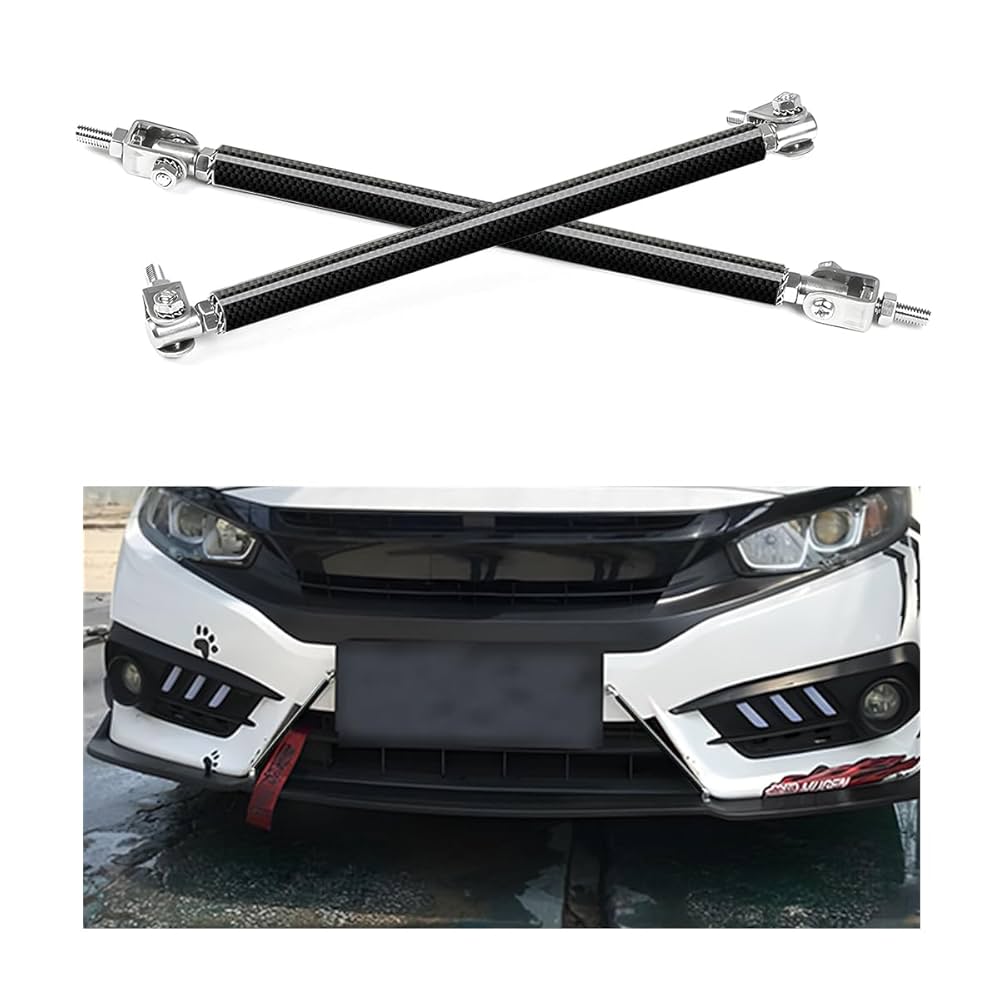 2 Barres De Support Pare-Chocs Avant 7,9 Pouces Rouge | Renforcement Lèvre Pare-Chocs | Décoration Auto Universelle