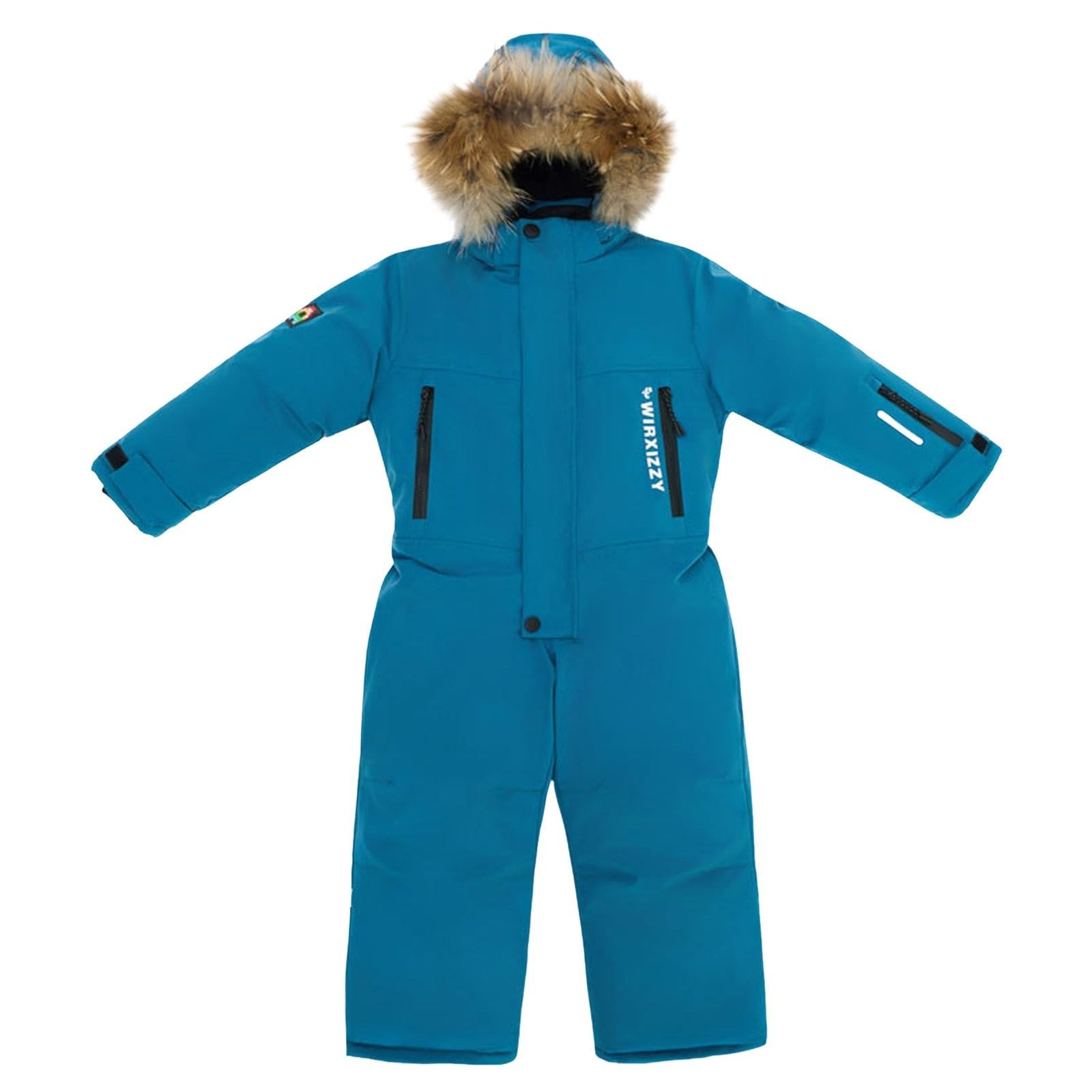 Traje de nieve para niños, traje de esquí de una pieza, chaqueta de esquí con capucha, impermeable, chaqueta de invierno, cálido traje de invierno, resistente al viento, mono de esquí para niños/niñas