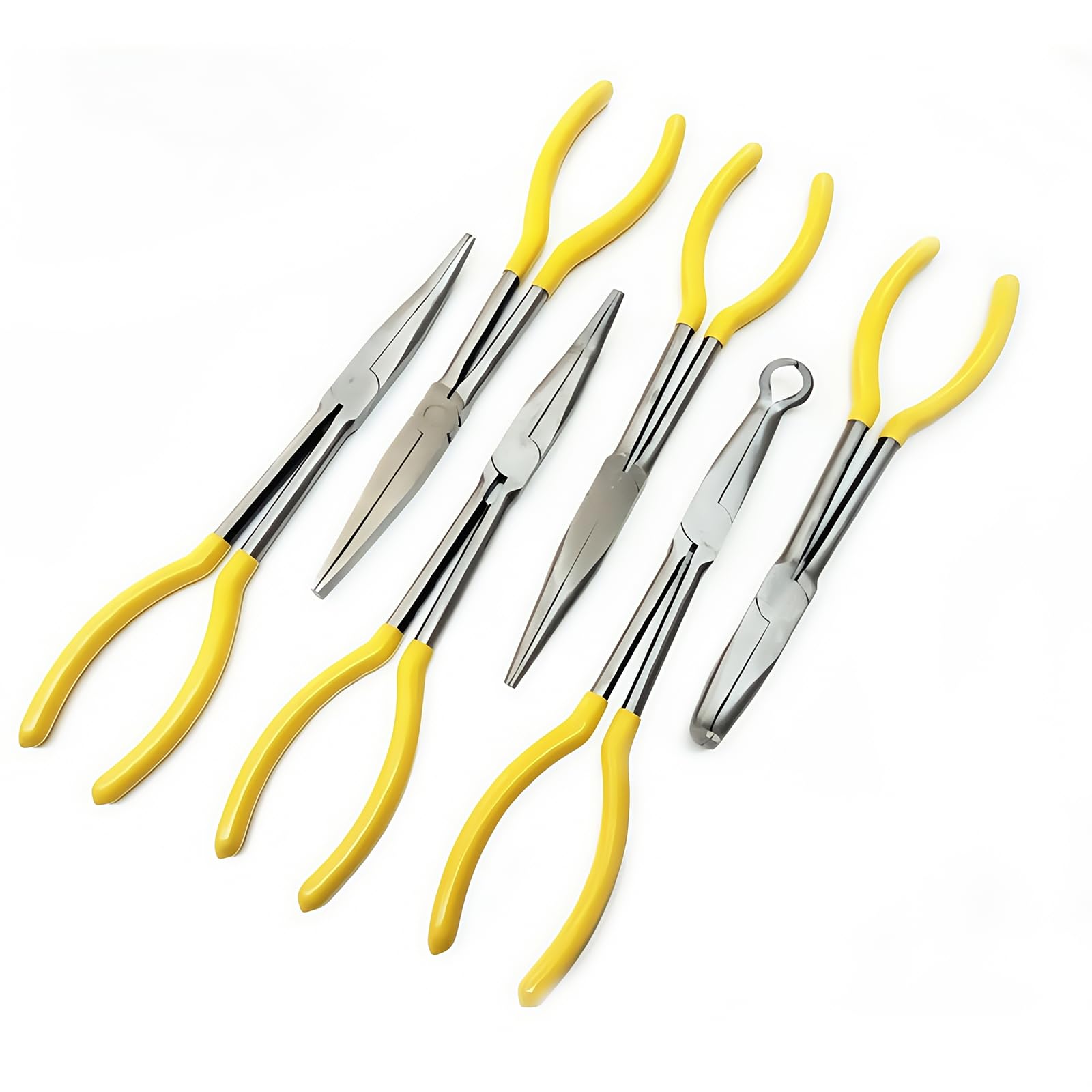 Pinze a becco lungo, 28,9 cm, per spazi stretti, 6 pezzi