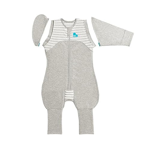 Miniatura 8 de Love To Dream Swaddle UP - Traje de transición 10 TOG gris grande 19-24 libras alas patentadas con cremallera y mangas autorelajantes únicas