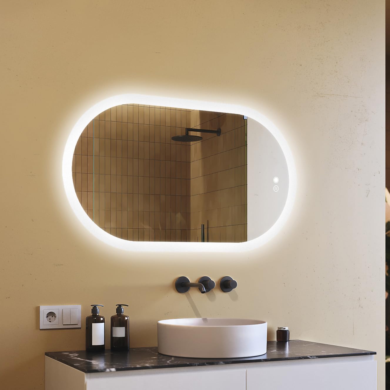 A ARTFORMA Specchio 120x70 cm Oval MAGARTFORMA086-SJYA9-120x70, LED