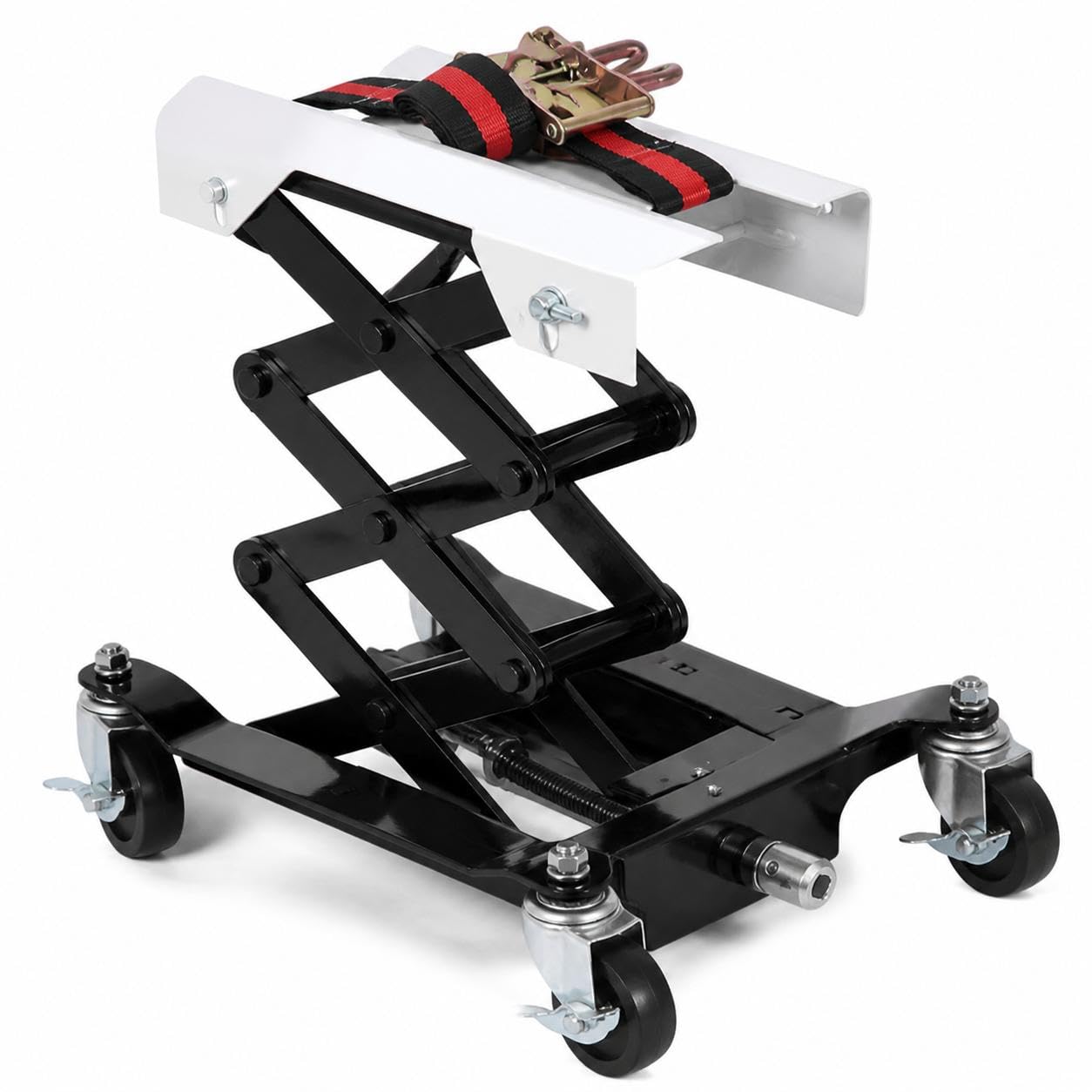 450 LBS Transmission Jack,Low Profile Lift Heavy-Duty Double Scissor Lift
