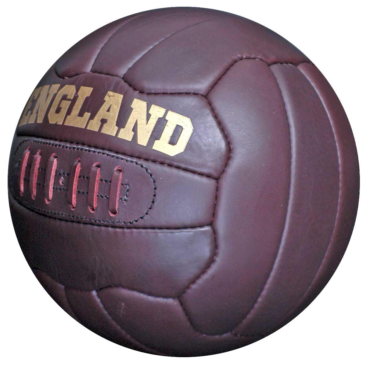 British Sports Museum Nuovo pelle Vintage Inghilterra Calcio Misura 5 Palla Retro Stile 18 Inserto Cucita a Mano Ft03e