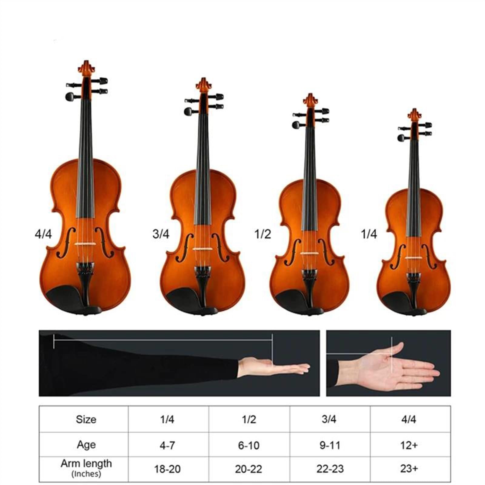 Violine Bogen Aus Lindenholz 1/2 1/4 3/4 4/4 Violine Für Erwachsene Anfänger(3/4)