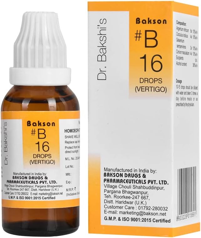 # B 16 Vertigo Drops (30 mililitre)