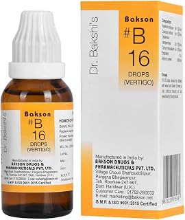 Dr. Bakshi's BAKSON'S HOMOEOPATHY # B 16 Vertigo Drops (30 mililitre) Price In India