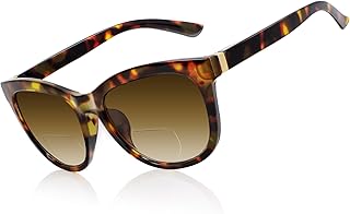 Madison Avenue Bifocal Reading Sunglasses Women, UV400 Protection Outdoor Glasses with Metal Decoration Reading Glasses Sunglasses Reader