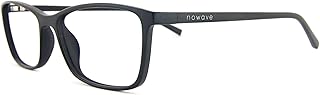 NOWAVE Occhiali neutri per PC, Tablet, TV e Gaming. Eliminano stanchezza e mal di testa | Occhiali riposanti ANTI LUCE BLU 40% e UV 100% | Ground Nero Opaco