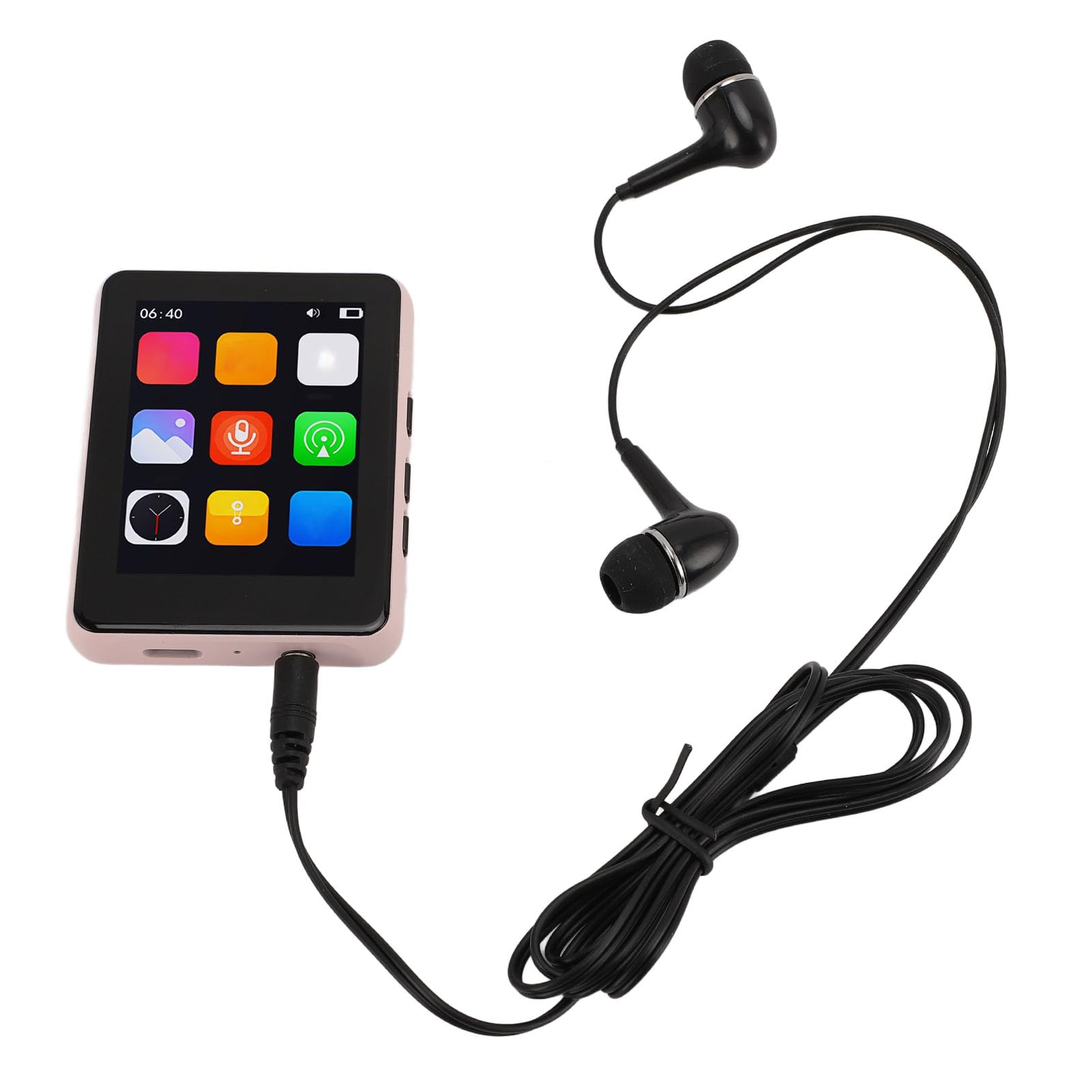 Lettore MP3 Portatile da 64 GB con Altoparlante Touch Screen HiFi per Amanti della Musica Lega di Alluminio 2,4 Pollici (Rosa)