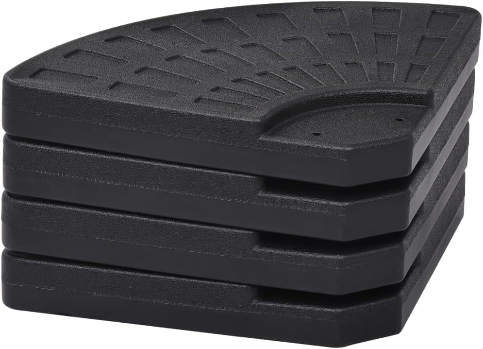 vidaXL Umbrella Base, Patio Umbrella Stand, Parasol Base Filled with 4 gal of Water or 39.7 lb of Sand, Weighted Base for Offset Cantilever, Black