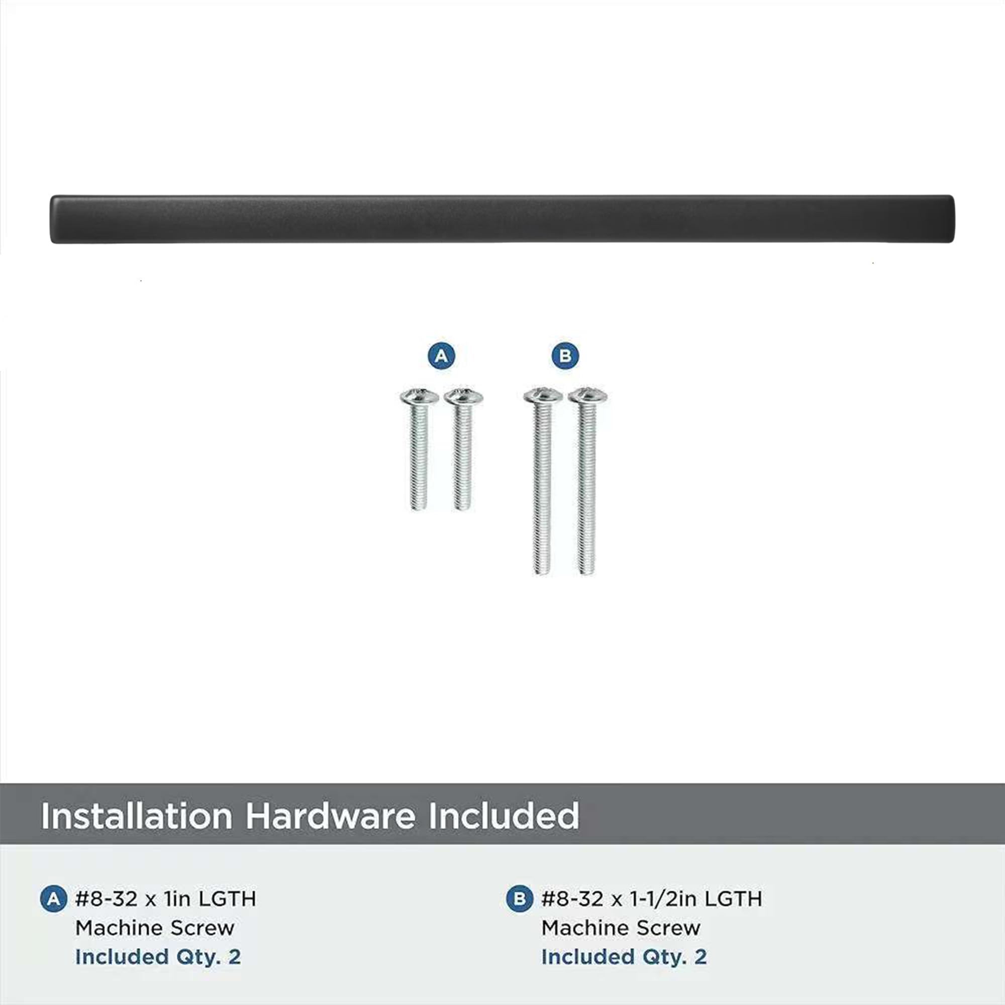 KHTUMEWARE-LML207 Matte Black Cabinet Pulls CTC 2-1/2 in (64 mm) 25-Pack in Matte Black — KHTUMEWARE