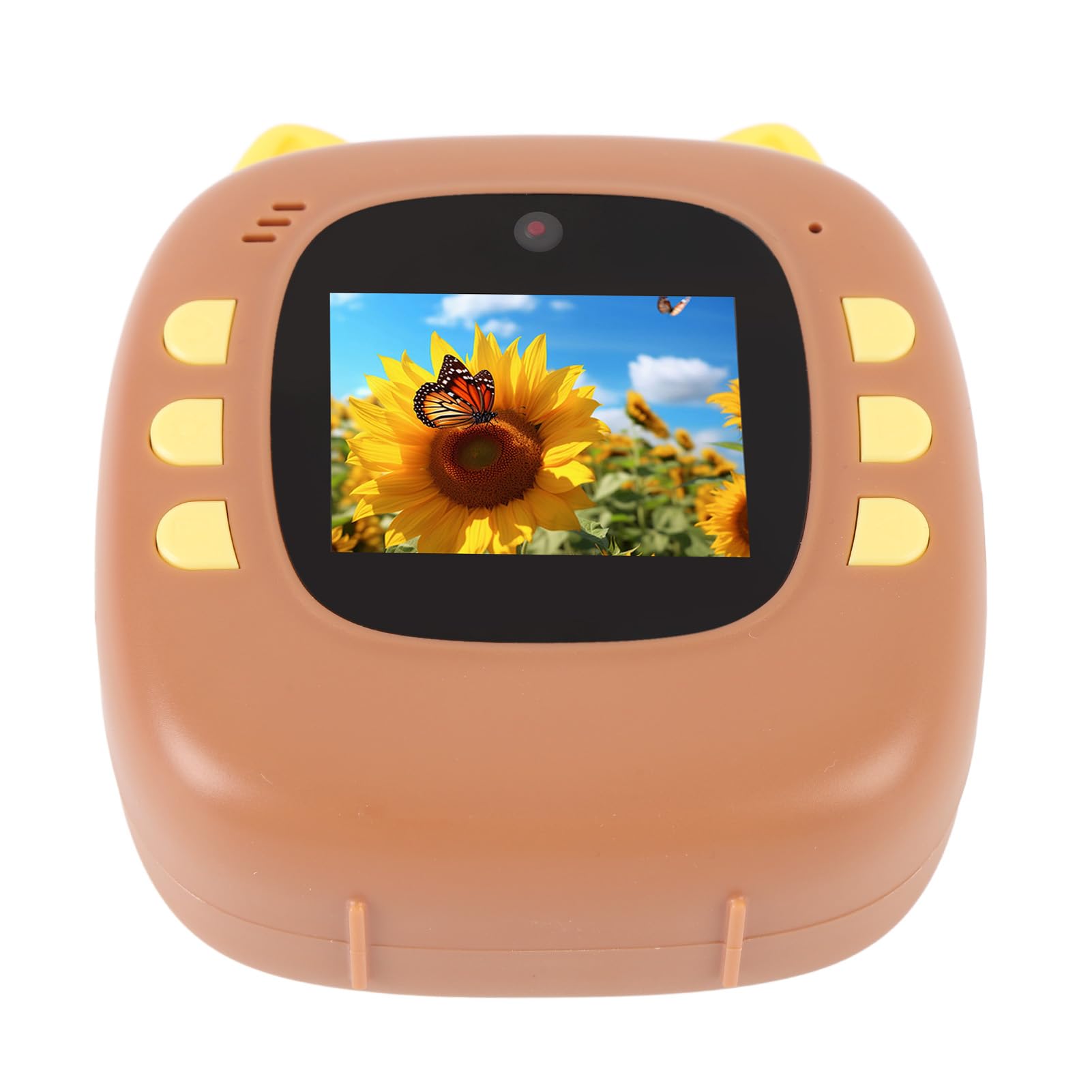 Instant Print Camera, 20MP HD Dual Lens Selfie 4X Zoom 2 Inch Screen Compact Travel Camera with 3 Rolls Print Paper for Boys Girls Prevents Accidental Scratches (Coffee)-image-13