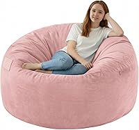 Vista 28 de Silla de Puf de 3 pies, Sillas de Puf Cómodas con Relleno de Espuma Viscoelástica, Sofá de Puf Esponjoso con Funda de Terciopelo Holandés, Sillas