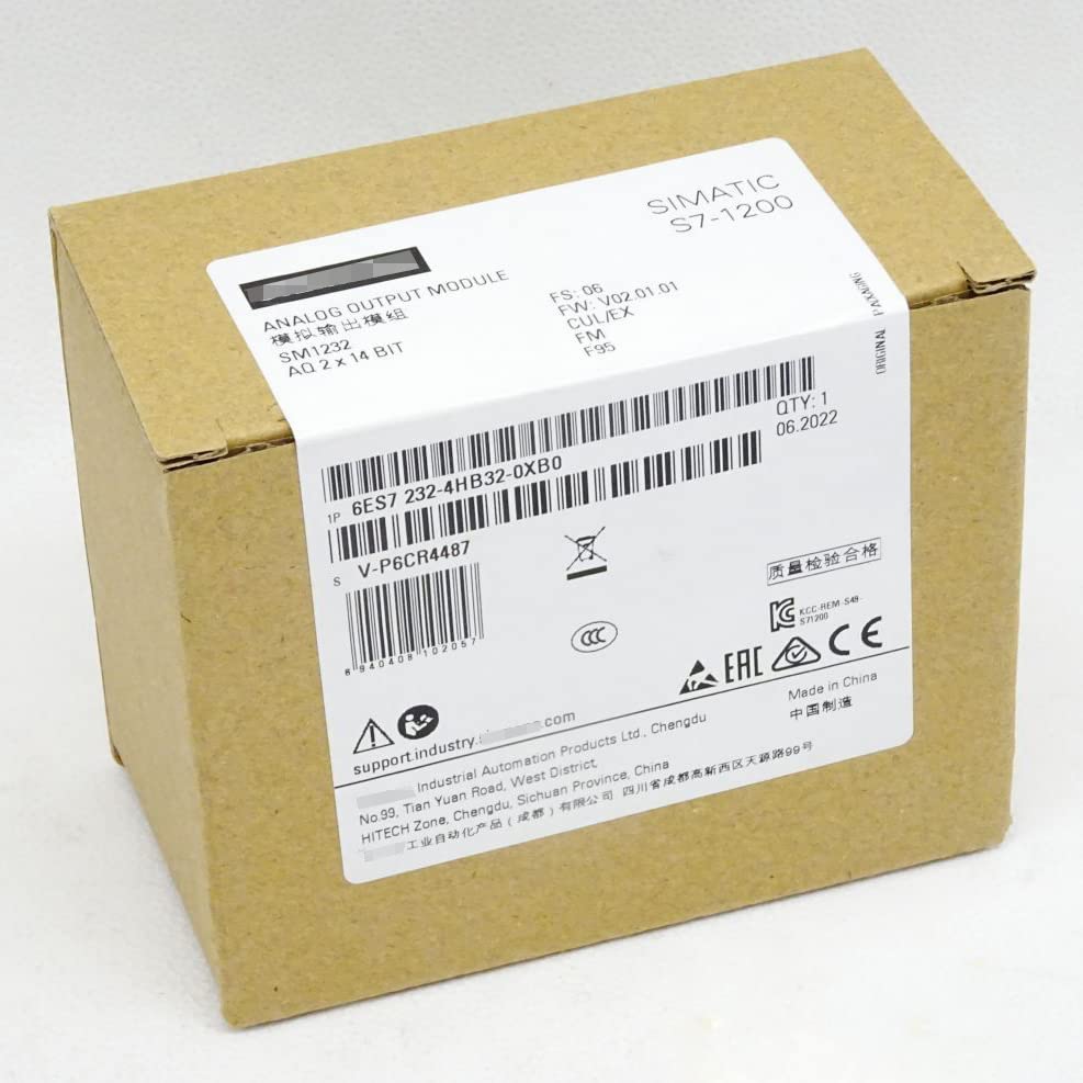 Tsnwinme 6ES7232-4HB32-0XB0 Digital Output Module for Versatile Applications, 6ES7232-4HB32-0XB0 Analog Output Module, 4 Channels, 12-Bit Resolution