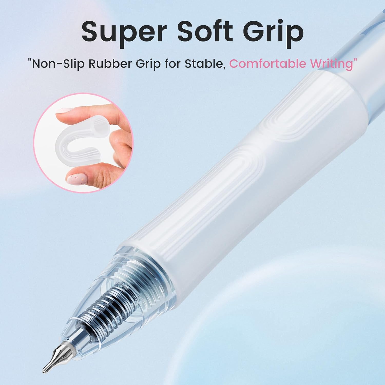 9 Pcs Flower Gel Pens, Black Ink 0.7mm Fine Point, Aesthetic Cute Flower Design, Quick Dry & Smooth Writing Retractable Pens for Journaling, School, Office Supplies, Gifts for Women - Image 4