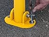 Folding Parking Post, Heavy Duty Steel Lockable Fold Down Driveway Car Security Bollard, Driveway Security Post Barrier with High Security Keys & Fixings (Yellow, Pack of 1) #3