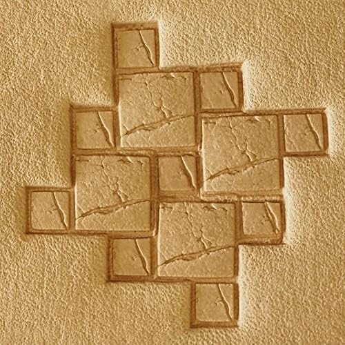 DandS ltd Leather Stamp Tool, Brick Wall, Professional Steel Craft Tool for Leatherworking, Embossing, Carving & Stamping Leather Projects, Belts, Wallets & DIY Projects Compatible with Mallet #527