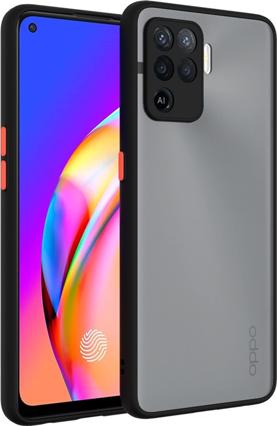 Glasgow Back Cover for Oppo A94 Matte Finish Translucent Back Case Cover (Camera Protection) - Black (B09C29P4ZM) Amazon Price History, Amazon Price Tracker