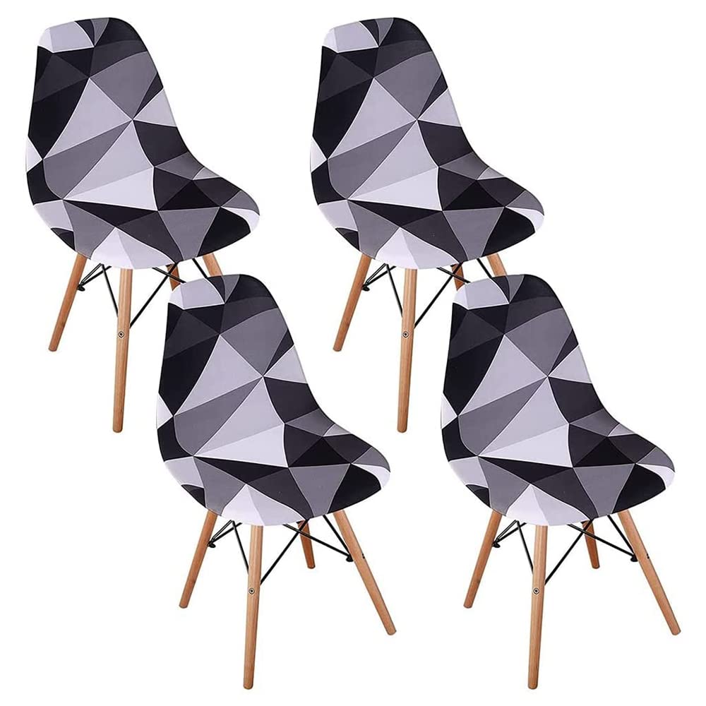 Lot De 4 Housse De Chaise Scandinave Extensible Feuilles Vertes - Protection Chaise Salle à Manger