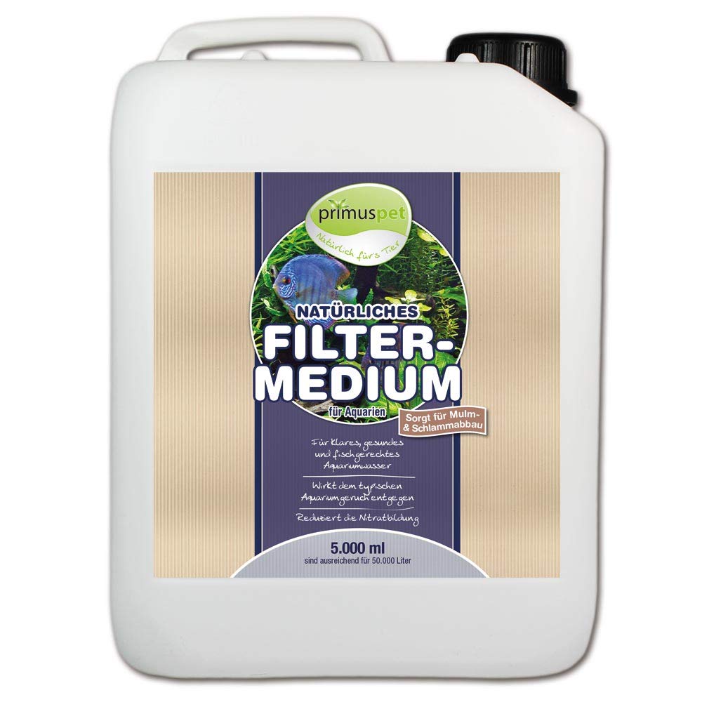Natürliches Aquarium Filtermedium (Wasseraufbereiter für kristallklares und natürlich gesundes Aquariumwasser. Entfernt Mulm und Schlamm), Inhalt:5 Liter