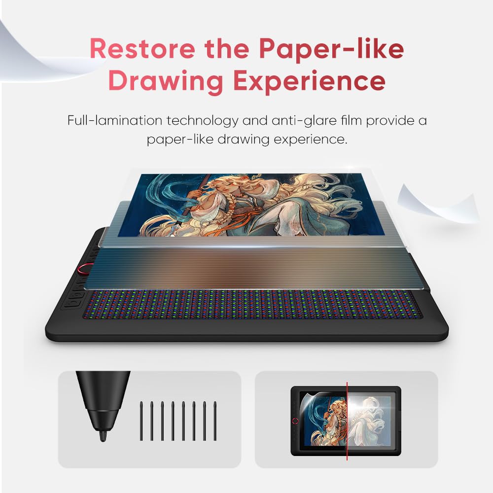 XPPen Tablette Graphique, Artist 15.6 Pro V2 (MD160FH) Tablette Graphique Dessin avec Écran,16K(16384) Niveaux de Pression, 8 Raccourcis Personalisables, Compatible avec Windows Android