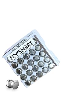 Flysmart LR44, 1.55 V Alkaline Button Coin Cell Electronics LR44 Battery. AG13, LR44, SR44, A76, 357A Watch Batteries 1.5v (Laser, Candel Diya, Microphone, Electronic Toys Battery) G13 (Pack of 25)