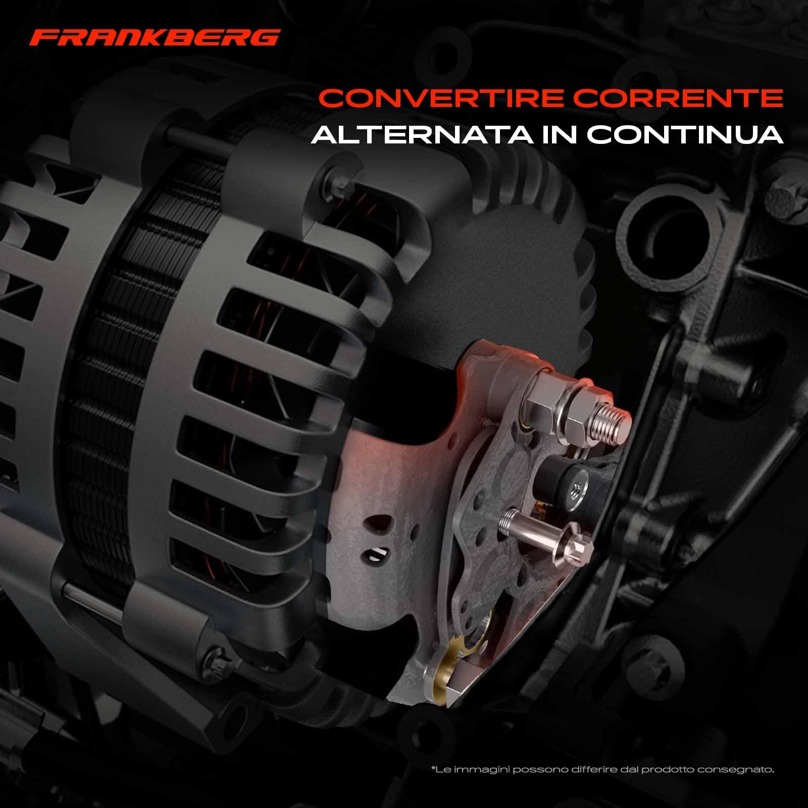 Frankberg Raddrizzatore per alternatore 12V 115mm 132718 | Compatibile con: Autobus di linea E, Pianale/telaio Transit E, Scatola di transito E