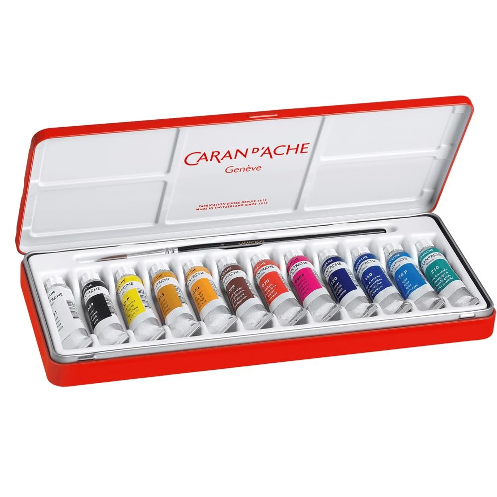 Caran d-Ache 2001.312 10 ml tubo 12pieza (S) Multi pintura a base de agua – pinturas al agua